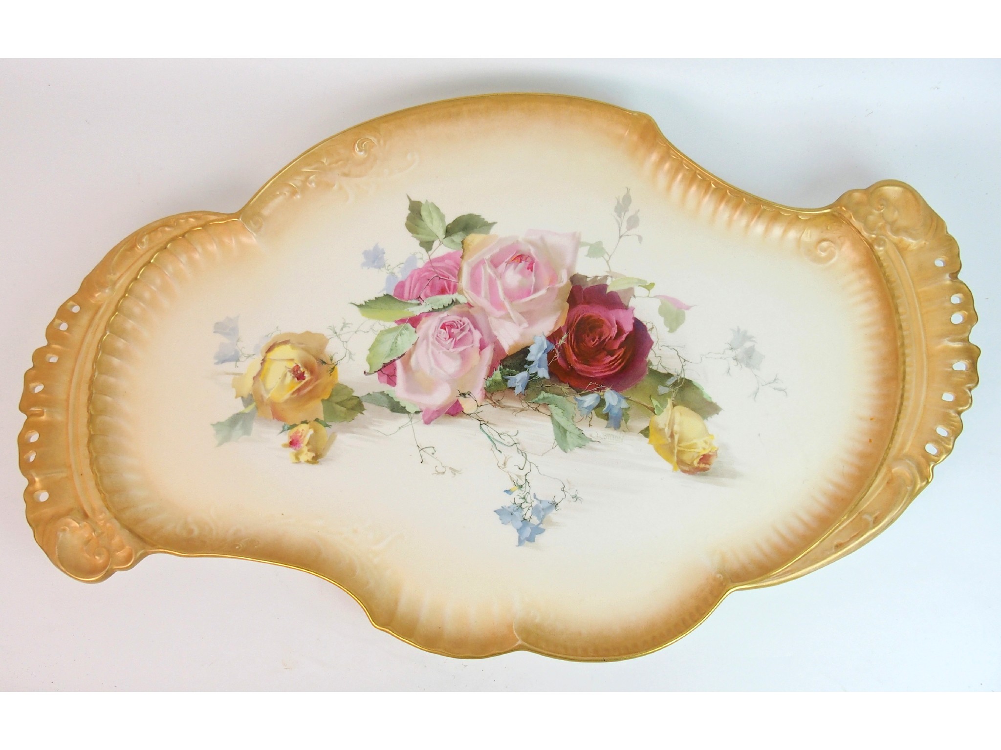 Appraisal: A large Doulton Burslem platter painted by Louis Biltondecorated with