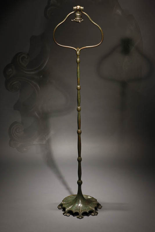 Appraisal: A Tiffany Studios bronze floor lamp base A Tiffany Studios