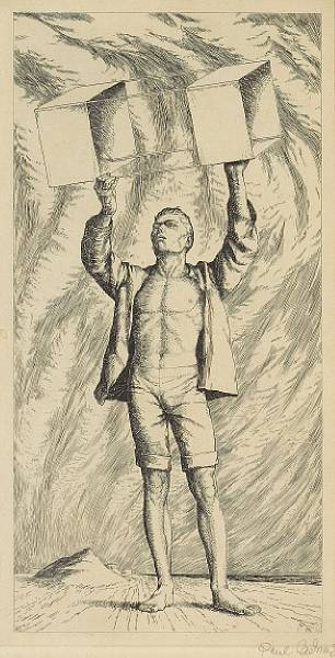 Appraisal: Paul Cadmus Youth with Kite J M Etching printed on