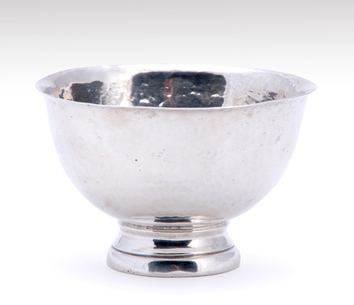 Appraisal: THEODORE POND Hammered sterling silver cup inscribed SYLVIA A writer