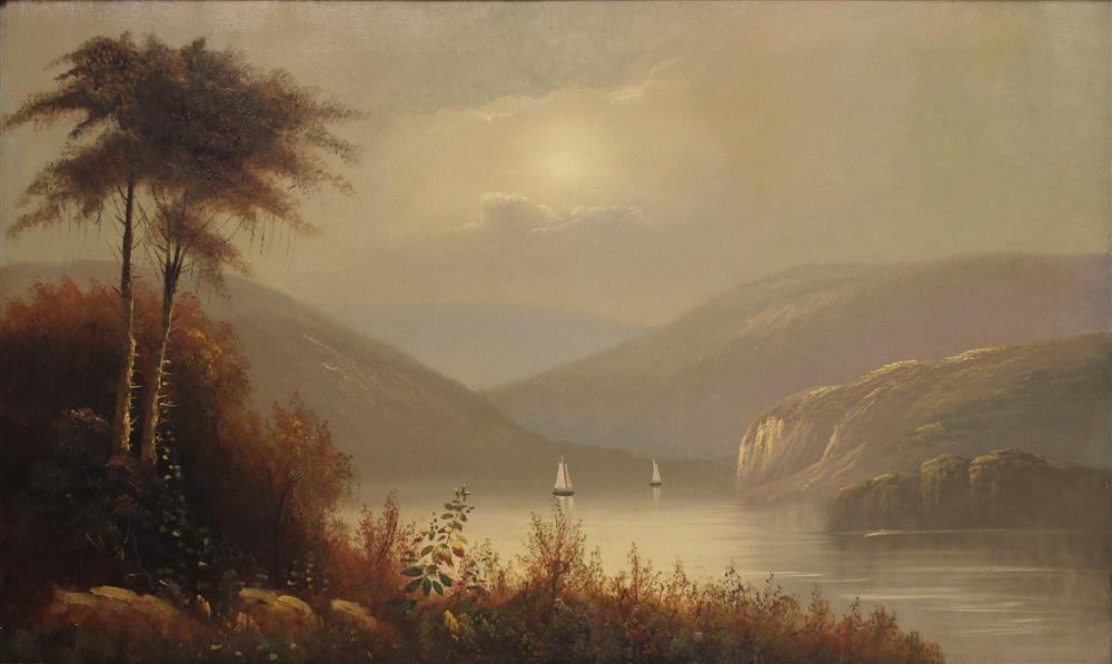 Appraisal: CIRCLE OF THOMAS COLE TH CENTURY RIVER VIEW AT SUNRISE