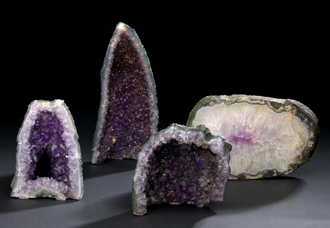 Appraisal: Large Upright Amethyst Geode of cave form the exterior in