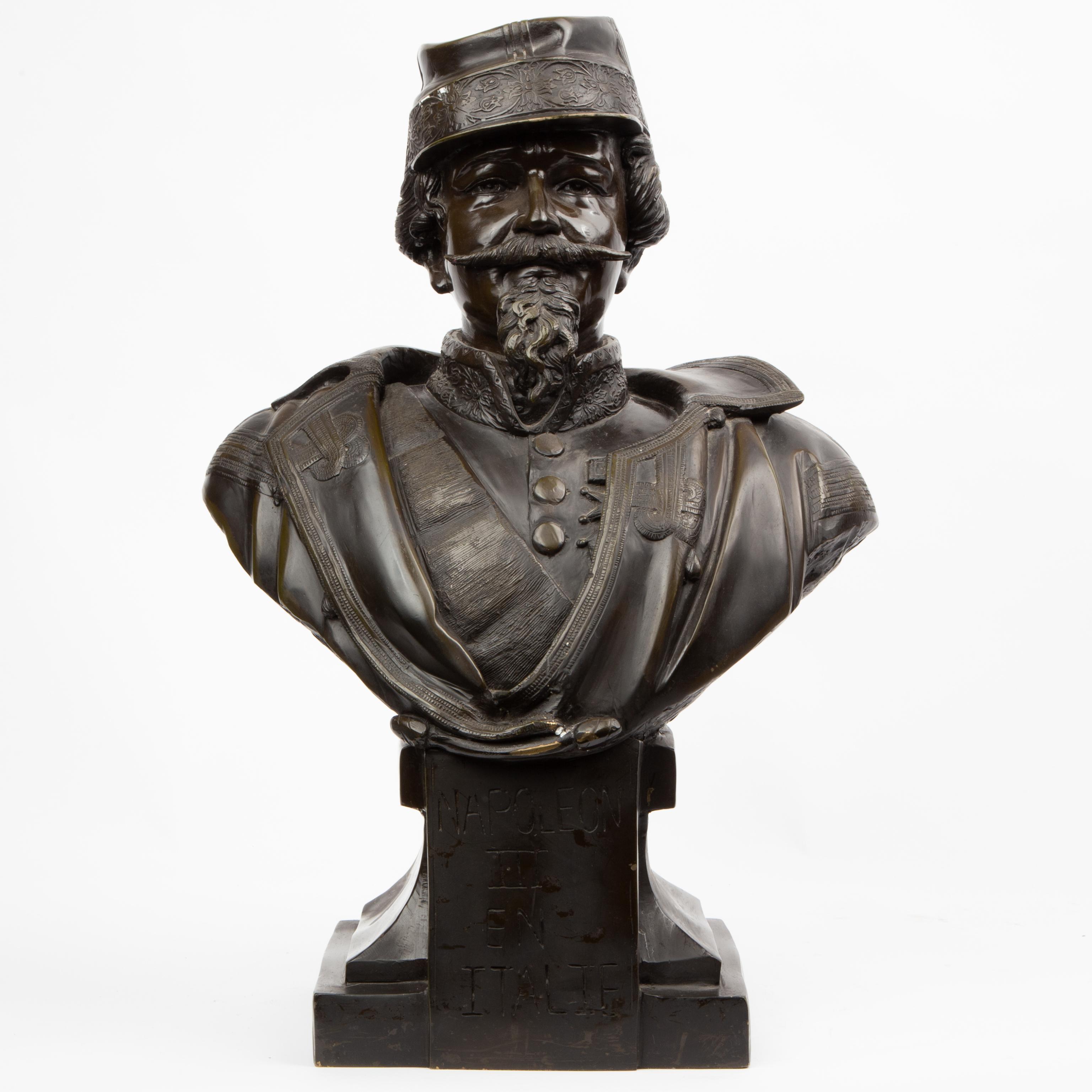 Appraisal: CAST BUST OF NAPOLEON III HEIGHT A cast metal bust