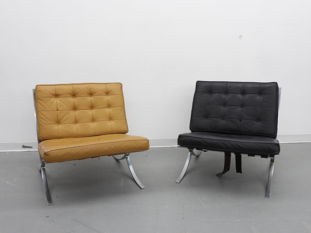 Appraisal: LUDWIG MIES VAN DER ROHE BARCELONA CHAIRS Germany Chicago -