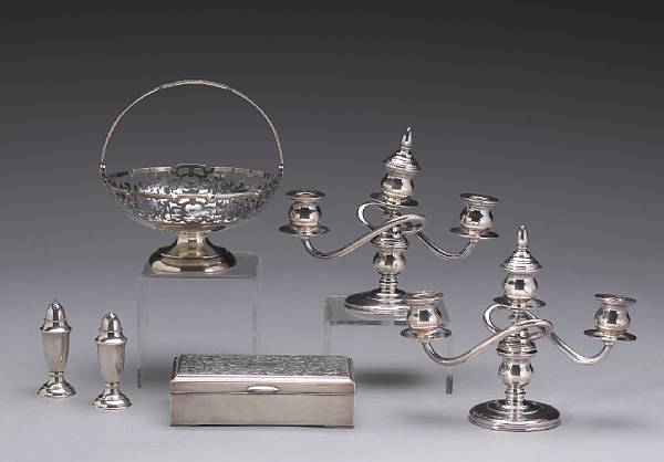 Appraisal: A quantity of Asian silver items Comprising cased tea flatware