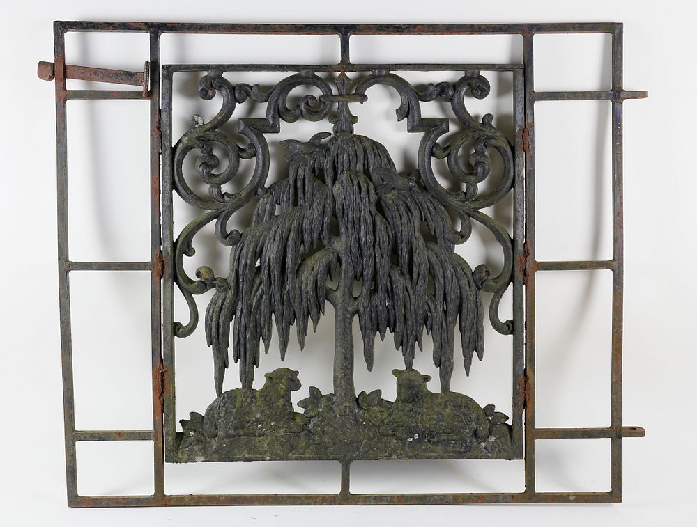 Appraisal: American Cast Iron Gate circa - American Cast Iron Gate