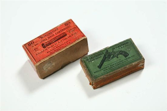 Appraisal: TWO BOXES OF AMMUNITION Fifty Winchester caliber cartridges and fifty