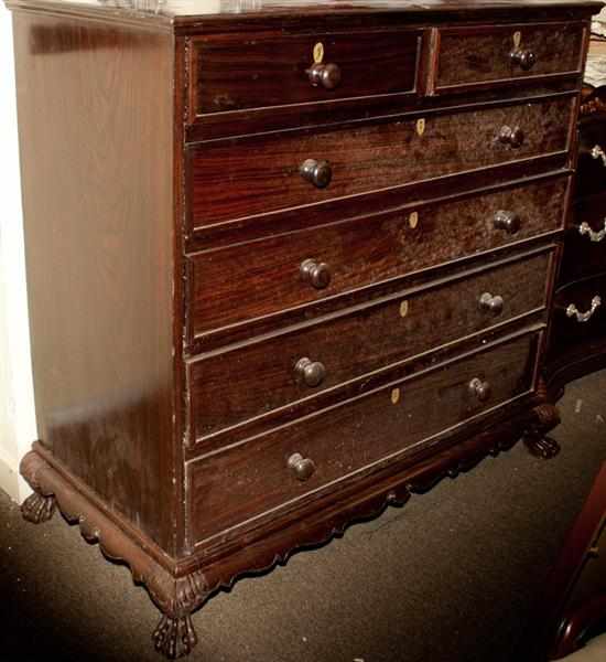 Appraisal: Georgian style rosewood chest of drawers Estimate - Back Inquiry