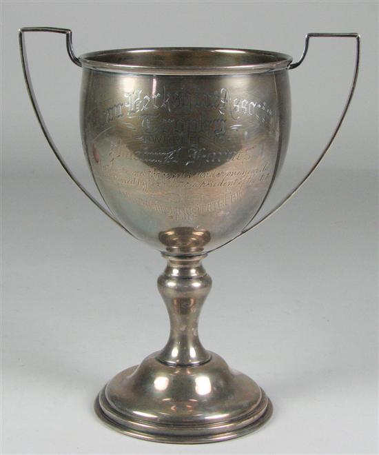 Appraisal: Sterling Trophy Two-Handled Cup American Berkshire Association Trophy North Carolina