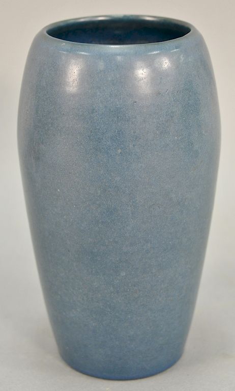 Appraisal: Marblehead pottery matte blue vase ht in Marblehead pottery matte