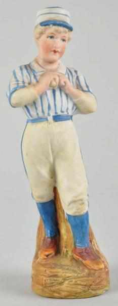 Appraisal: Bisque Heubach Baseball Player Pitcher Figure Description Scarce small size