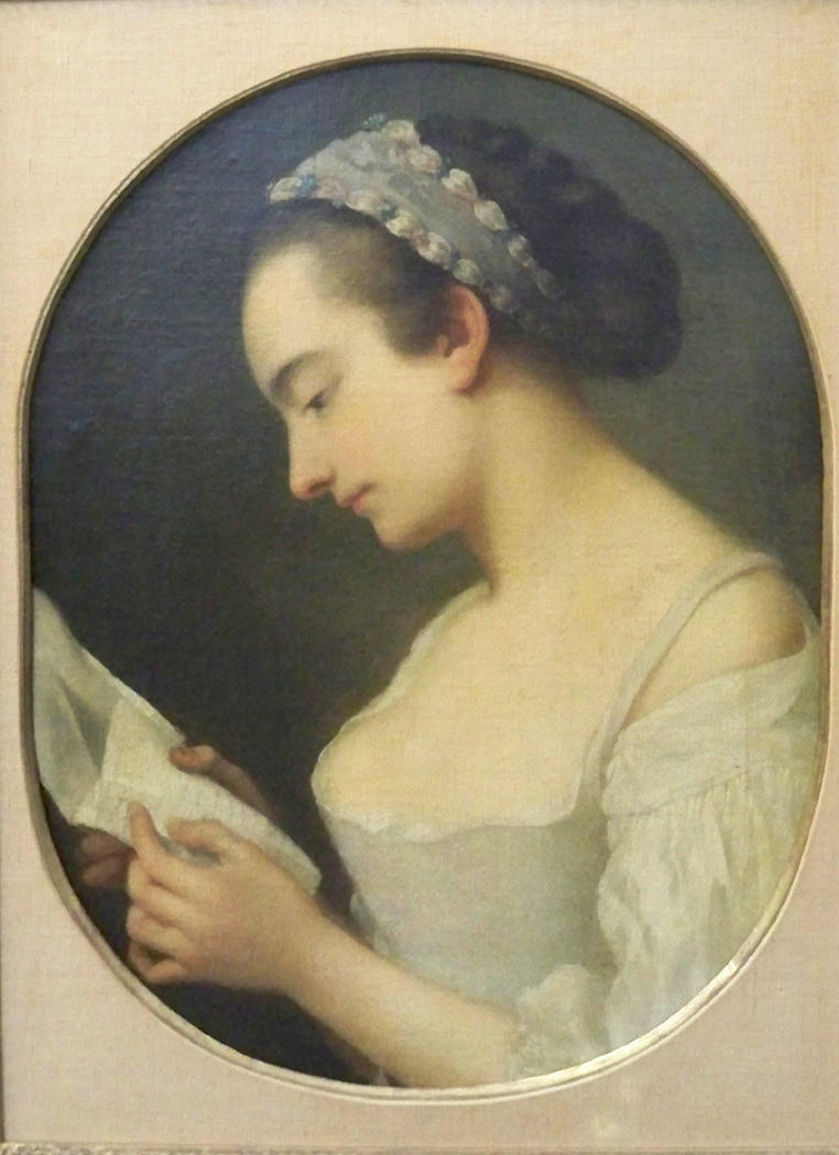 Appraisal: French School th Century Young Lady Reading a Letter Oil