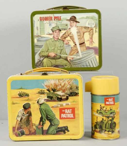 Appraisal: Lot of TV Themed Metal Lunchboxes Description Includes a Gomer