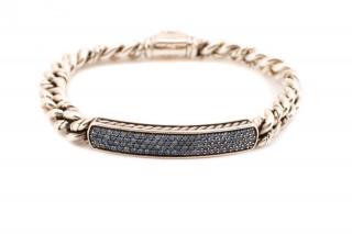 Appraisal: David Yurman Sapphire Sterling Bracelet David Yurman American founded -