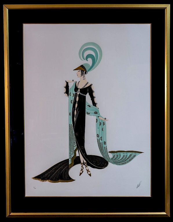 Appraisal: Erte Serigraph Directoire Pencil Signed Erte Serigraph Directoire Pencil Signed