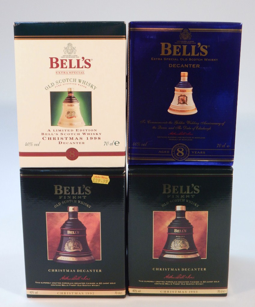 Appraisal: Various Bells boxed whisky decanters each cl volume to include