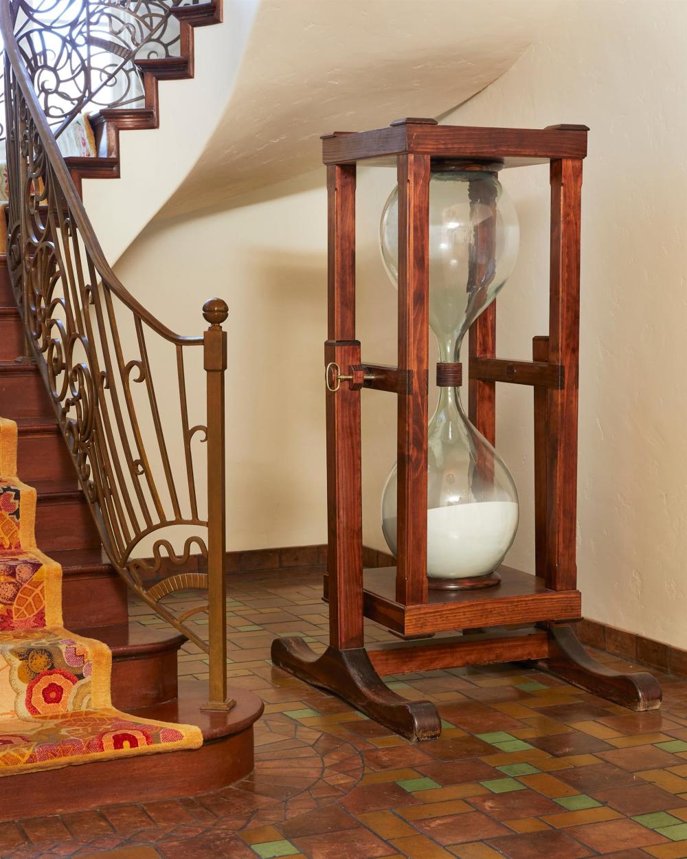 Appraisal: A monumental rotating hourglass by David Hood Fourth-Quarter th Century