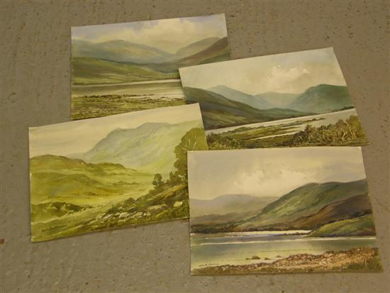 Appraisal: Keith Burtonshaw four watercolours of the Lake District Langdale two