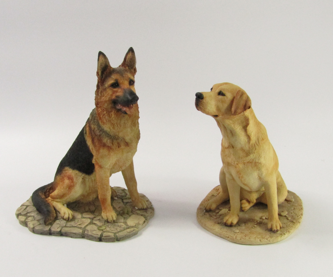 Appraisal: A Border Fine Arts sculpture modelled as a Labrador on