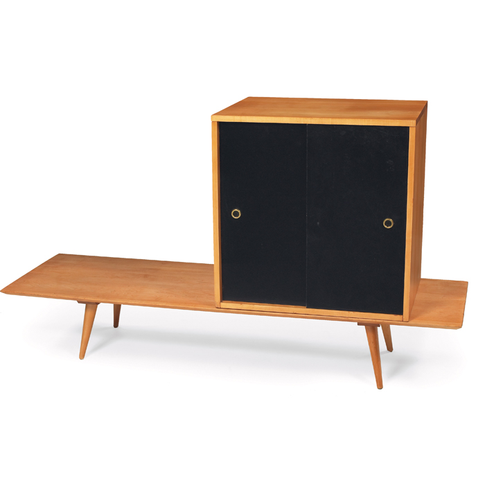 Appraisal: Paul McCobb bench and cabinet by Winchendon maple Planner Group