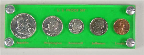 Appraisal: Proof Set in Capital Style Holder Original mintage Very attractive