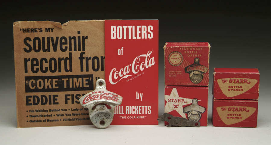 Appraisal: LOT OF COCA-COLA OPENERS KNIVES Includes Eagle Head opener four