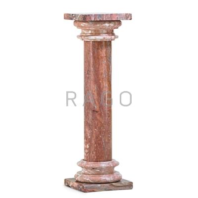 Appraisal: PINK MARBLE PEDESTAL Columnar form th c x x Condition