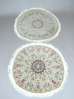 Appraisal: A Tabriz circular rug with medallion in foliate and floral