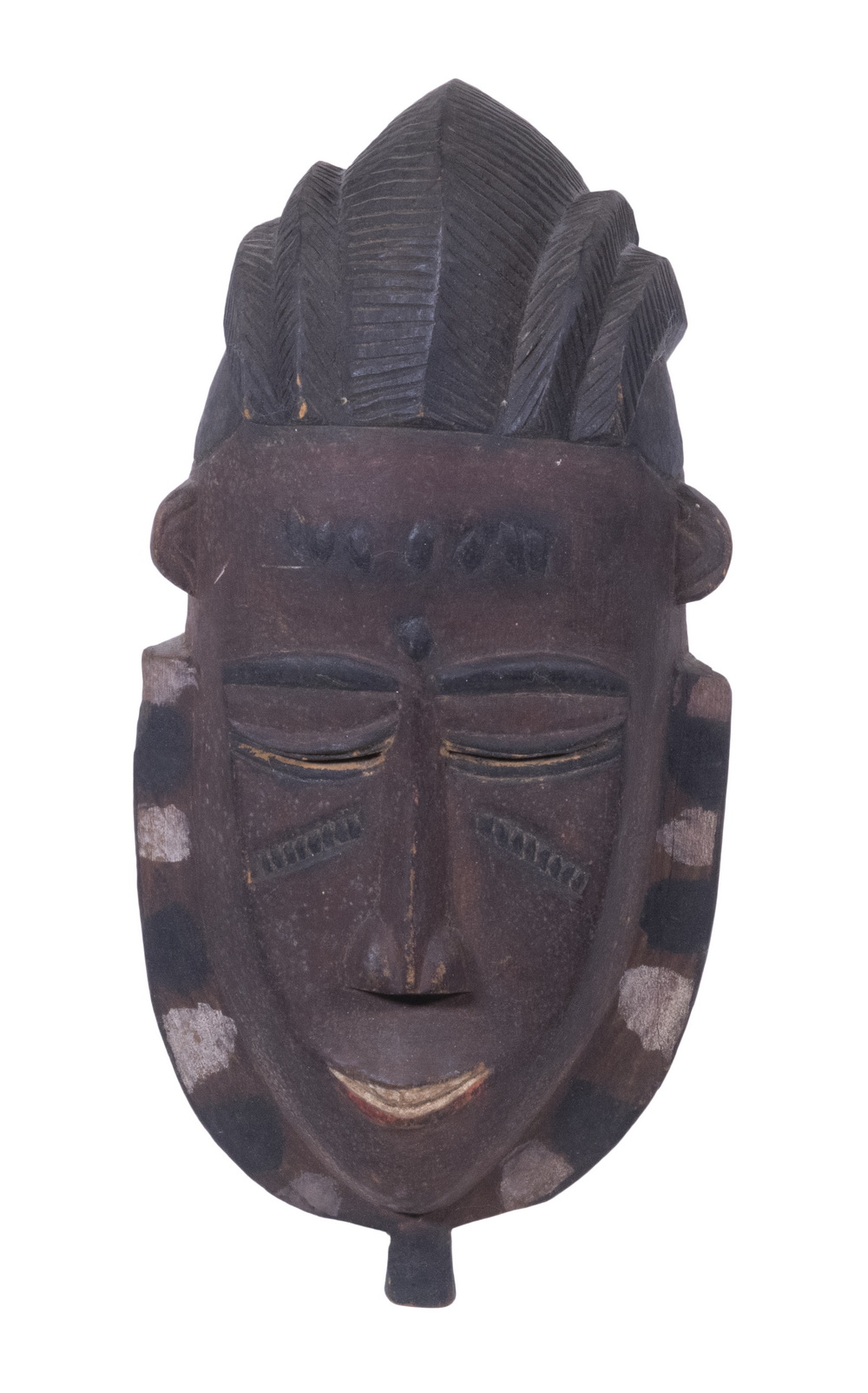 Appraisal: AFRICAN MASK CARVED WOOD Ivory Coast Akan Region early period