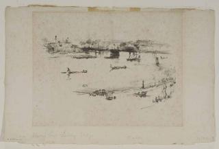 Appraisal: James Abbott McNeill Whistler American - Charing Cross Railroad Bridge