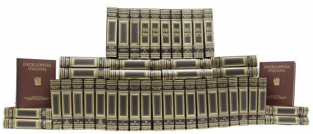 Appraisal: set of Italian library shelf books having gilt embossed leatherette