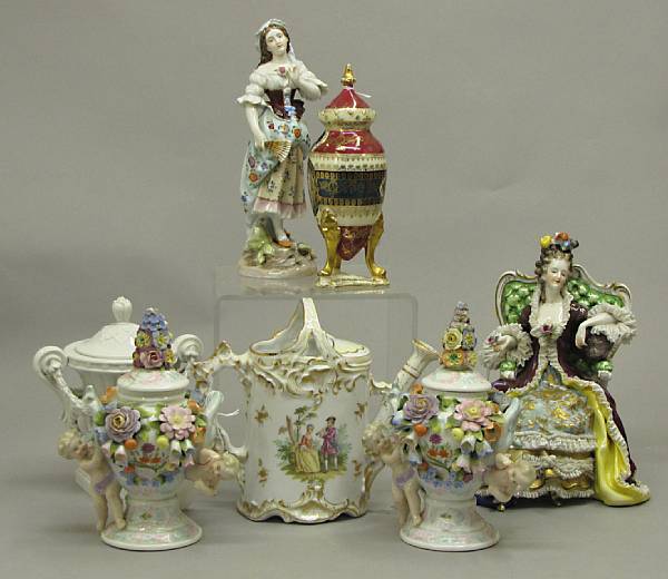 Appraisal: An assembled group of German porcelain first half th century