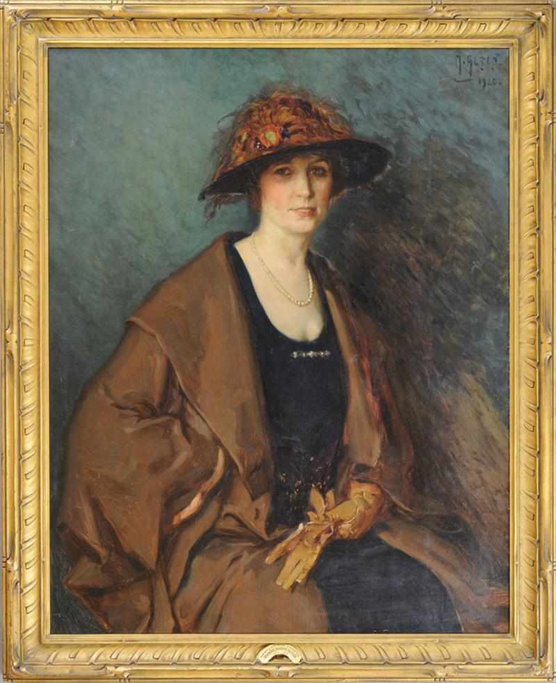 Appraisal: MATHIAS JOSEPH ALTEN - PORTRAIT OF BLANCHE P HALOW AGE