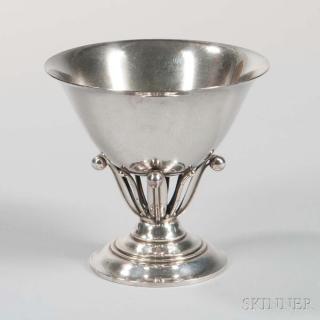 Appraisal: Georg Jensen Footed Dish Sterling silver Denmark post- Bowl raised