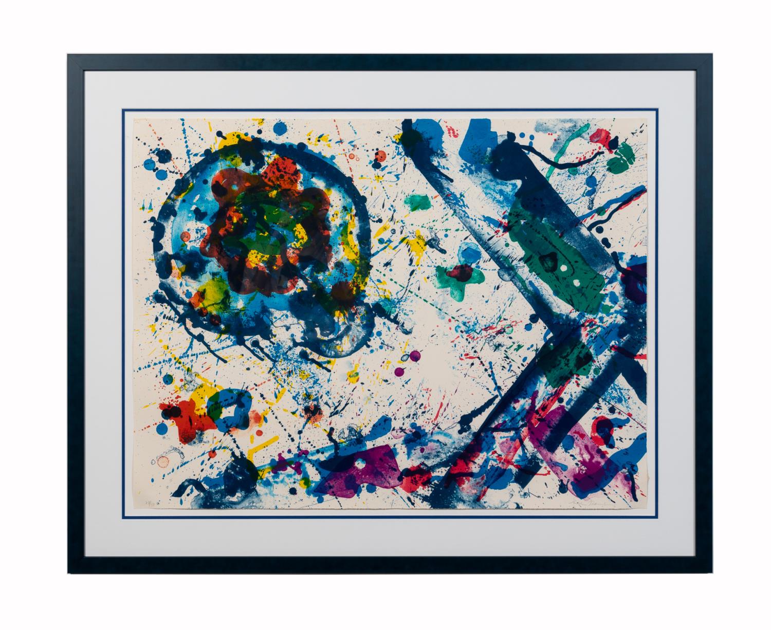 Appraisal: SAM FRANCIS UNTITLED LITHOGRAPH CIRCLE Sam Francis American California -