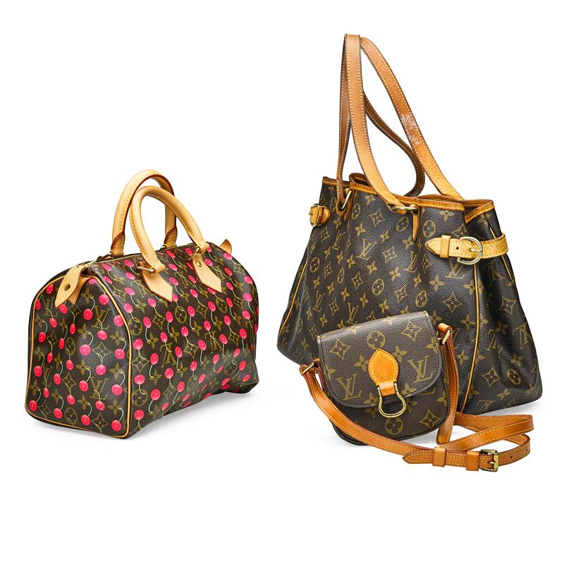 Appraisal: COLLECTION OF LOUIS VUITTON SIGNATURE HANDBAGS Three pieces Murakami monogram