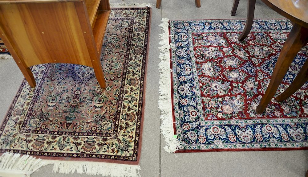 Appraisal: Two Oriental throw rugs ' x ' and ' x