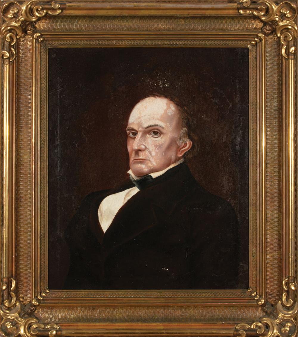 Appraisal: American School th c Daniel Webster oil on canvas unsigned