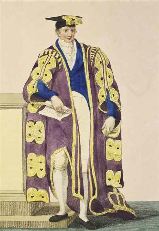 Appraisal: HARRADEN R COSTUME OF THE VARIOUS ORDERS IN THE UNIVERSITY