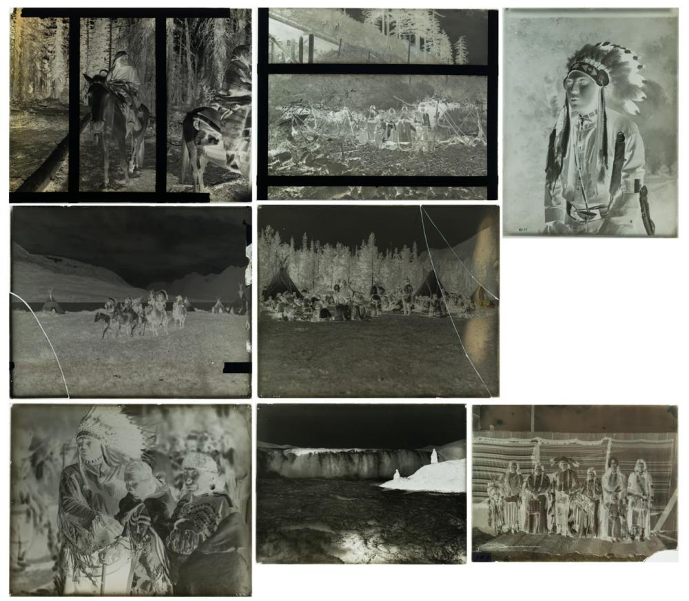 Appraisal: EIGHT PHOTOGRAPHIC GLASS NEGATIVES FEATURING INDIGENOUS PEOPLES OF THE NORTHWEST