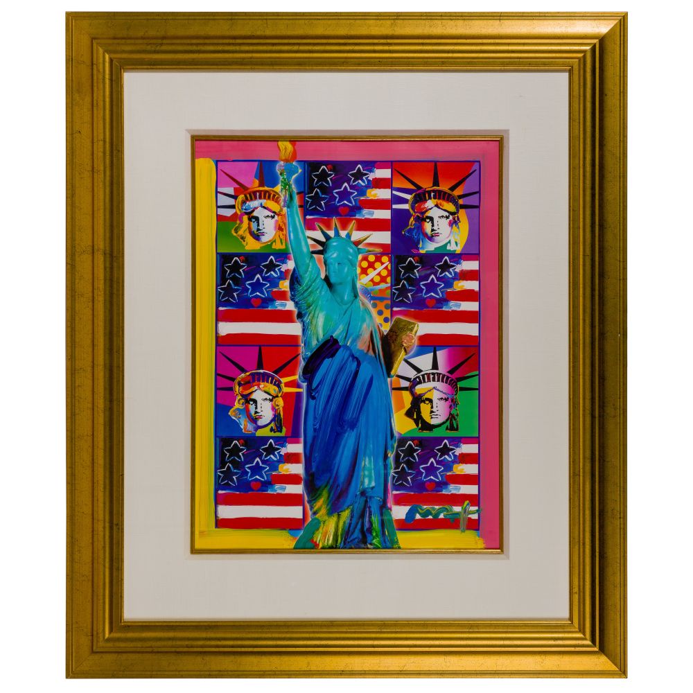 Appraisal: PETER MAX GERMAN AMERICAN B GOD BLESS AMERICA III WITH