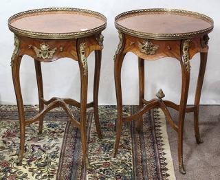 Appraisal: Pair of French Louis XVI style gueridons Pair of French