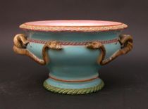 Appraisal: A Fabulous Minton Snake Handle Jardiniere This Majolica Victorian jardiniere