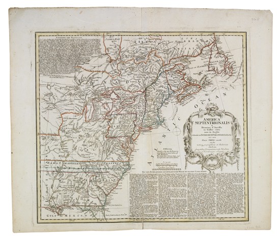 Appraisal: HOMANN HEIRS America Septentrionalis Double-page engraved map x mm wide