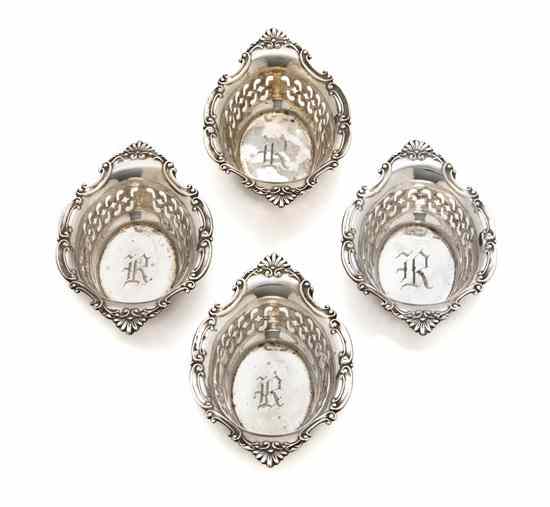 Appraisal: A Set of Twelve American Sterling Silver Nut Dishes Gorham