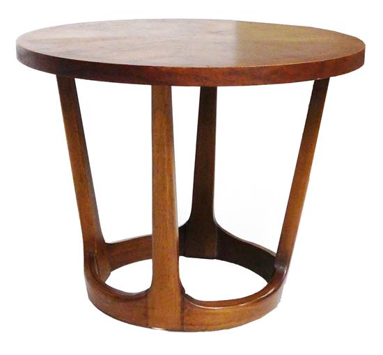 Appraisal: Lane Mid-Century side table Style No Serial No round parquetry