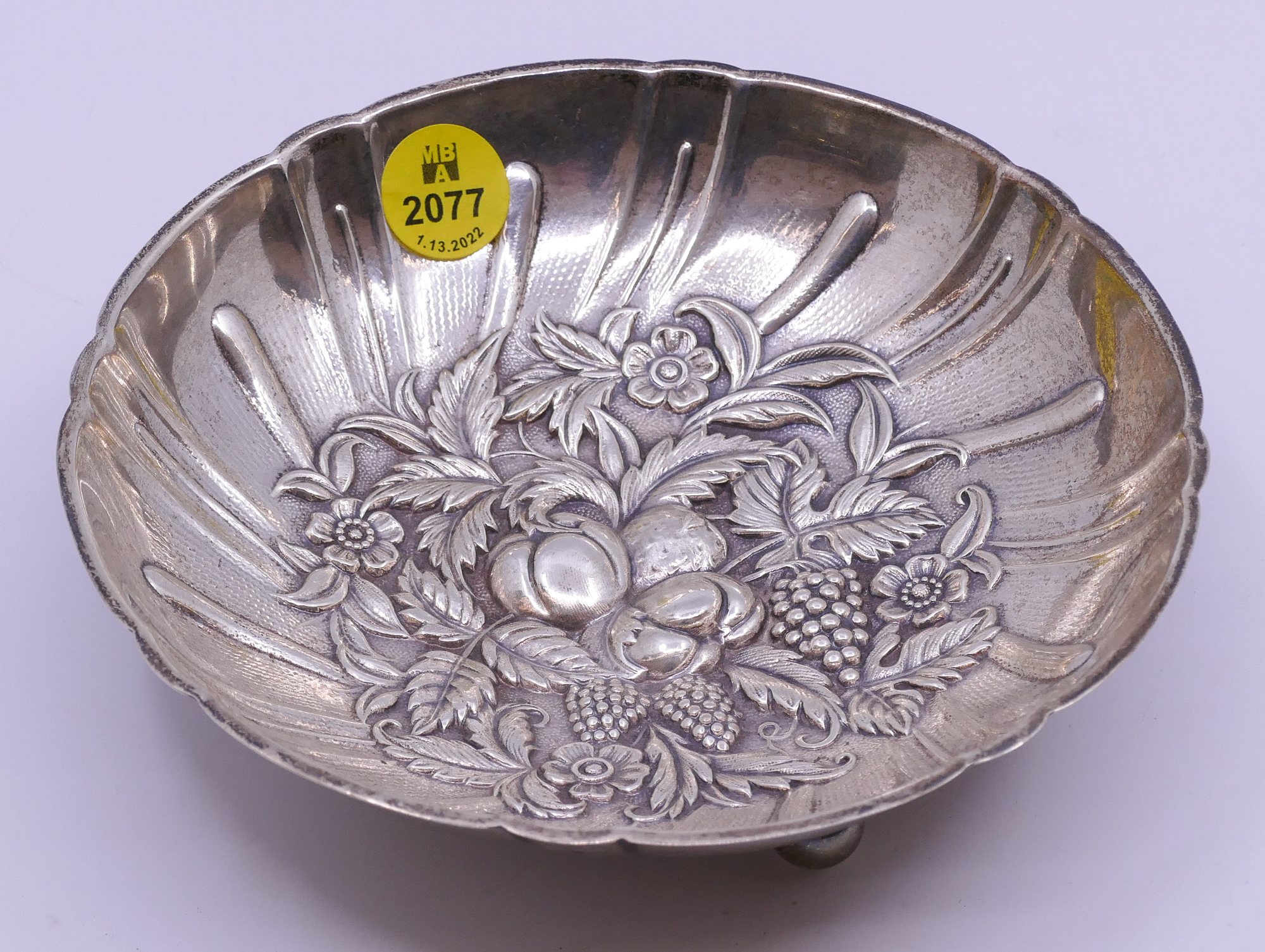 Appraisal: Kirk Repousse Sterling Footed Bowl- ''- g