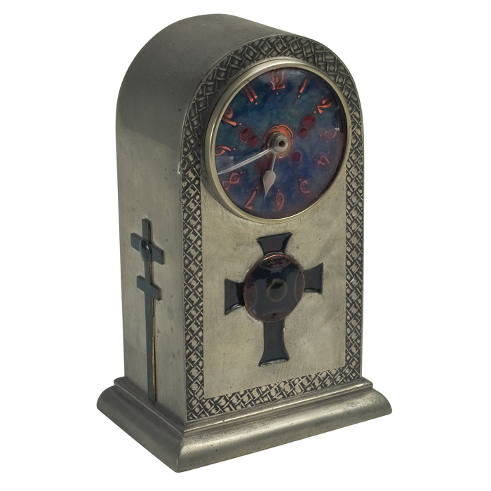 Appraisal: Liberty Company clock designed by Archibald Knox in pewter with