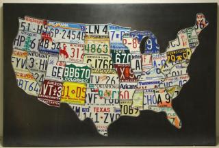 Appraisal: HANSON Scott Plate Series License Plate on Steel Backing Signed