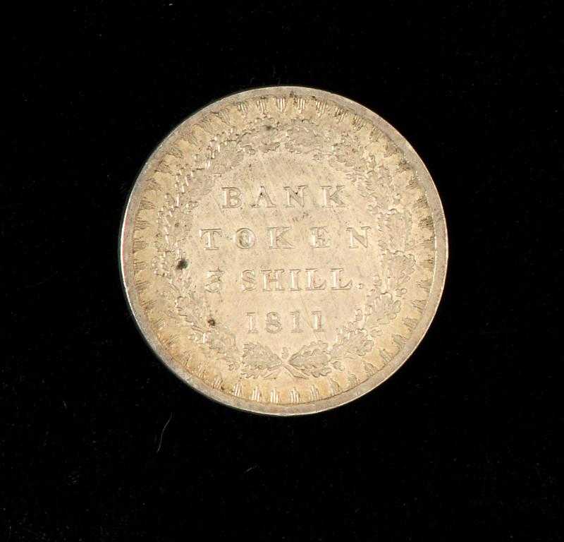 Appraisal: GEORGE III BANK OF ENGLAND THREE SHILLINGS cleaned good EF